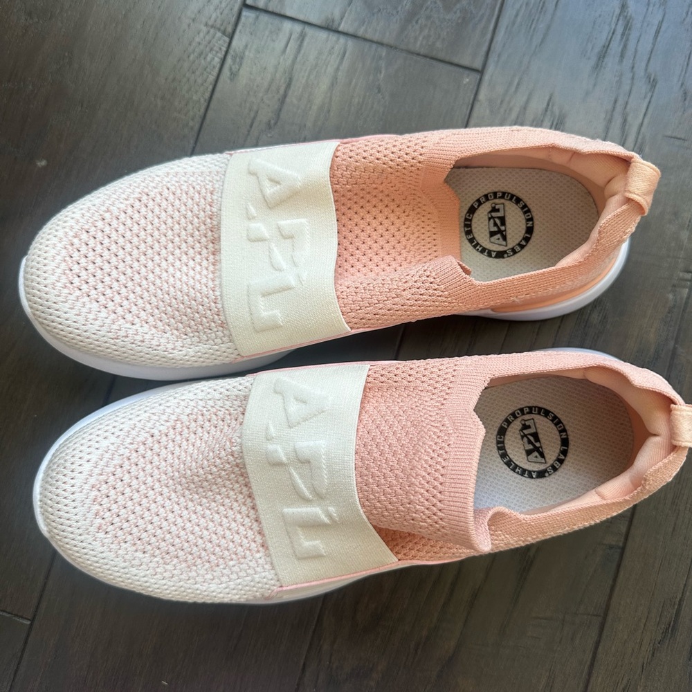 APL Women's Pink and Cream Slip-On Sneakers